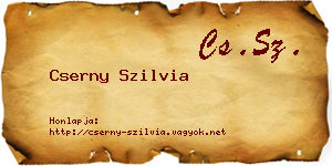 Cserny Szilvia névjegykártya