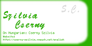 szilvia cserny business card